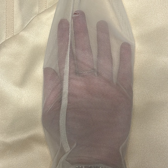 Miss Circle Beige Satin Mesh Long Sleeve Corset Dress XL - Picture 11 of 11